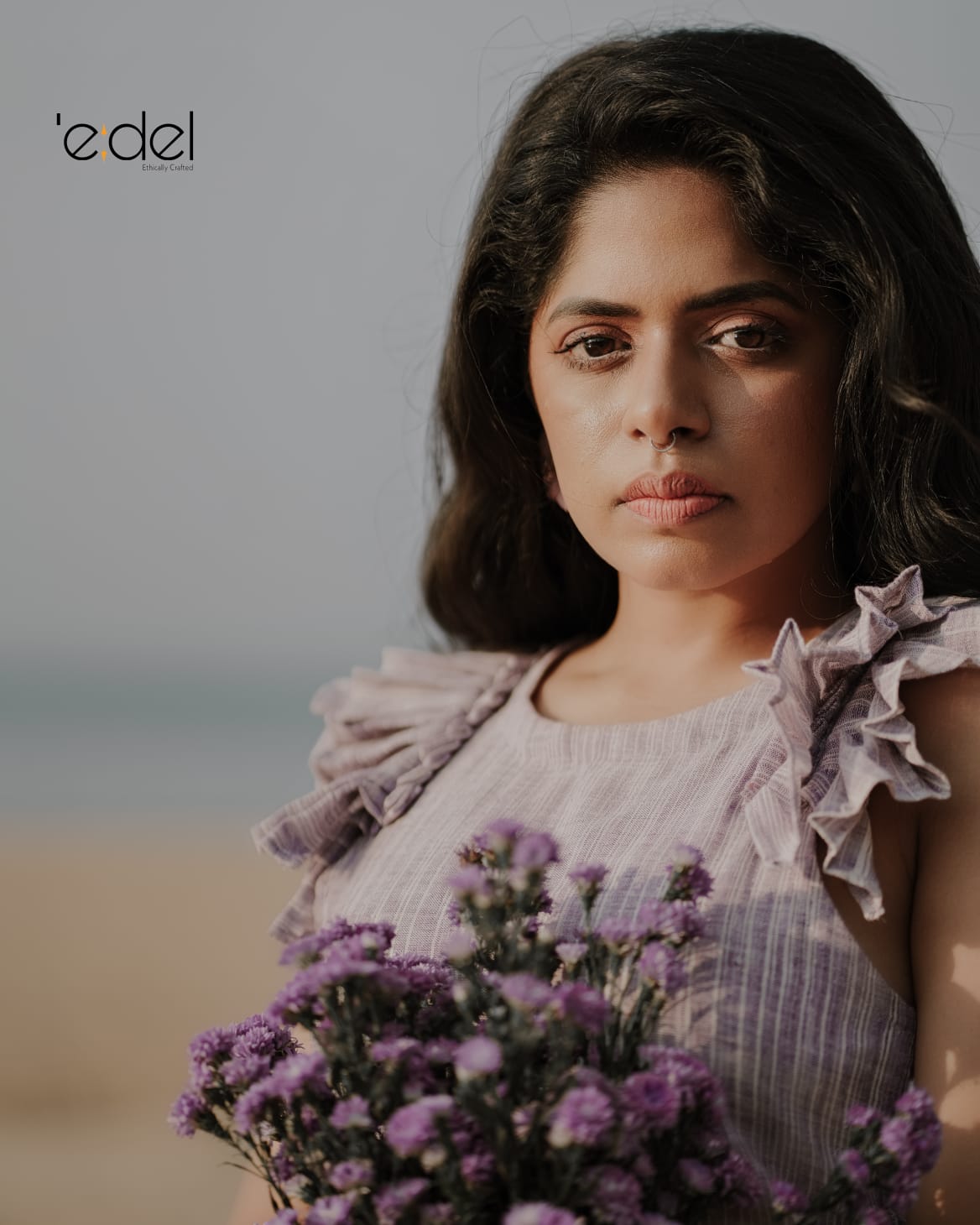 Lavender Breeze Khadi Dress