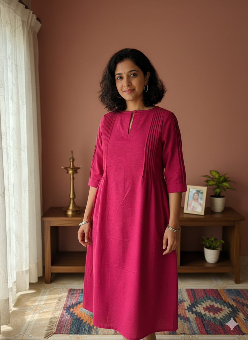 Rich Rose Pintuck Dress🌸✨