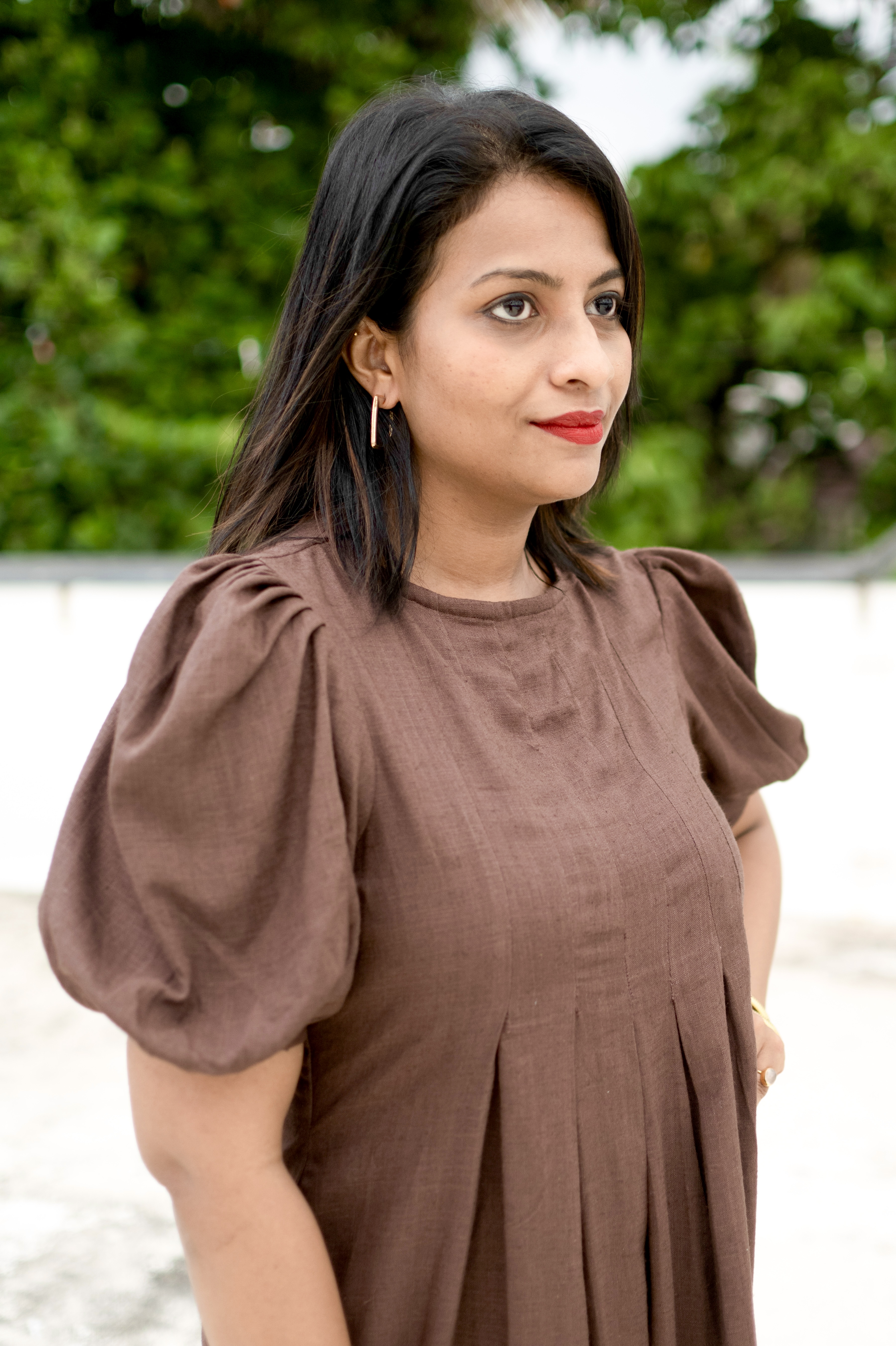 Mocha Breeze Khadi Dress