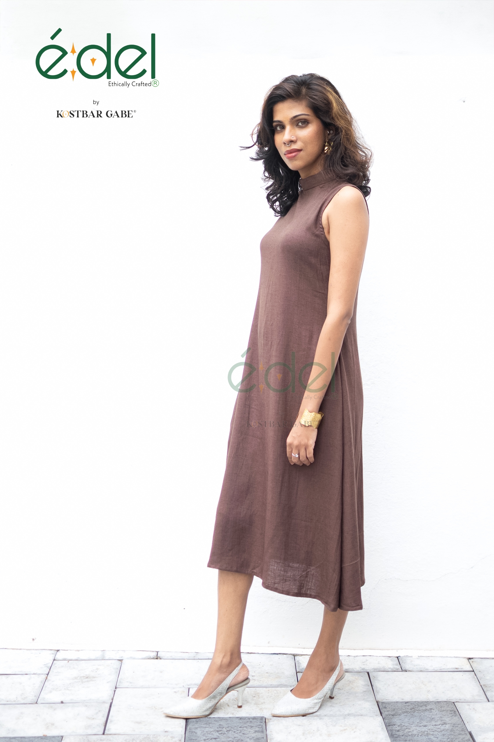 Cocoa Essence Midi Dress
