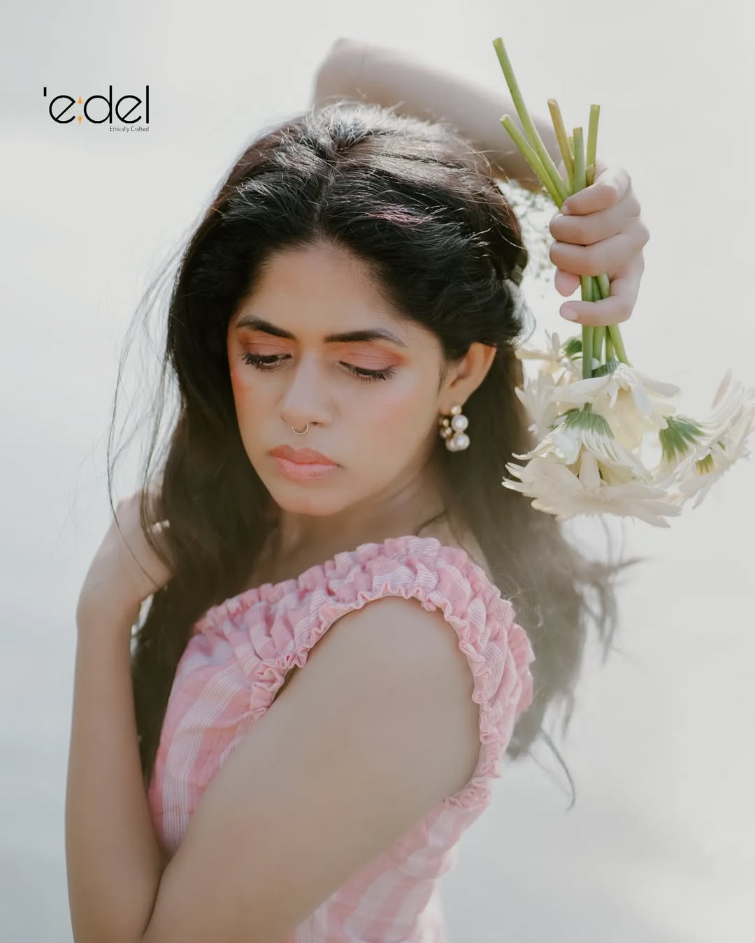 Rosé Drift Khadi Dress