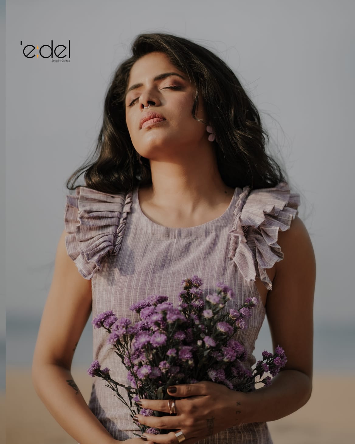 Lavender Breeze Khadi Dress