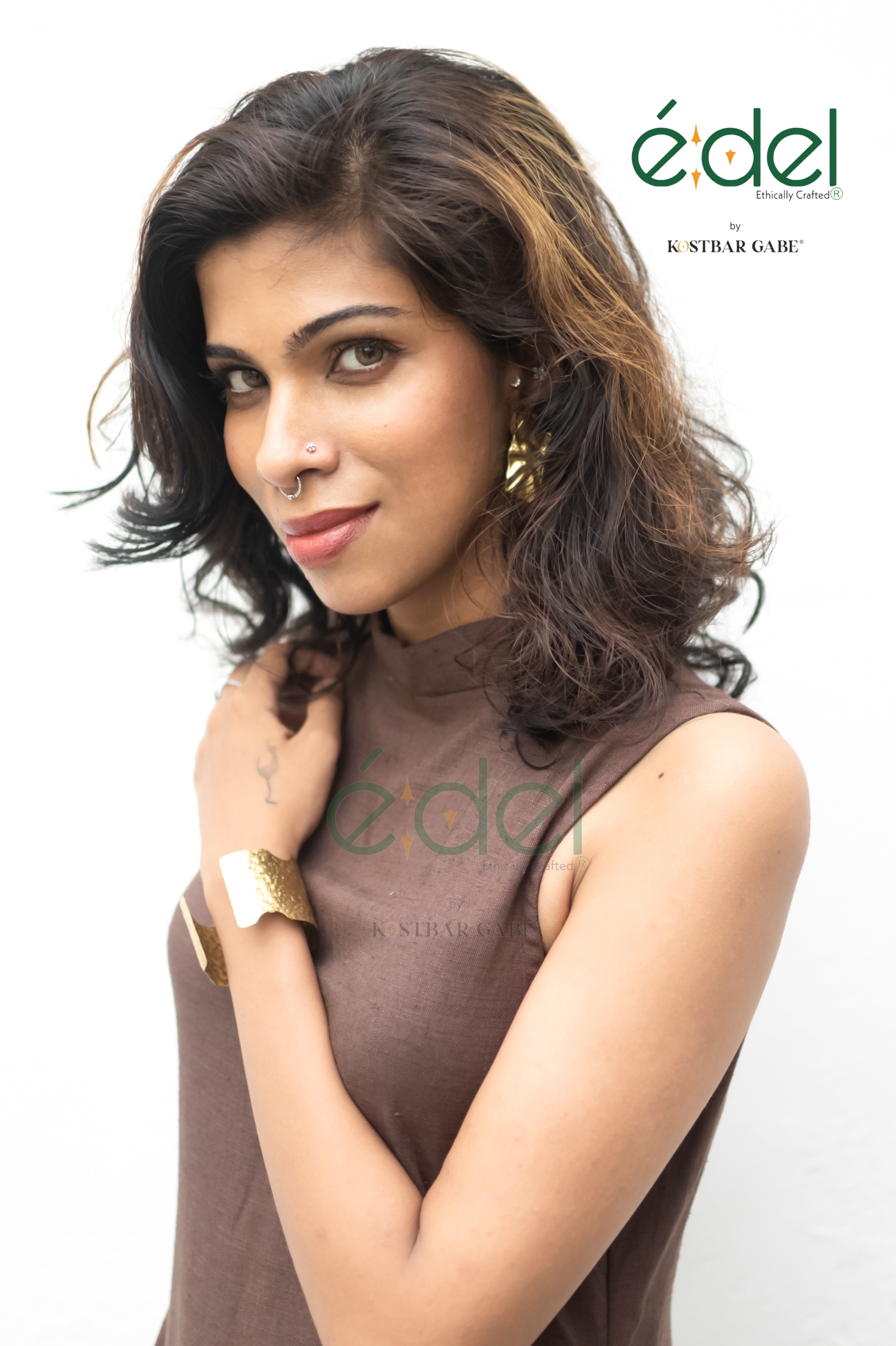 Cocoa Essence Midi Dress