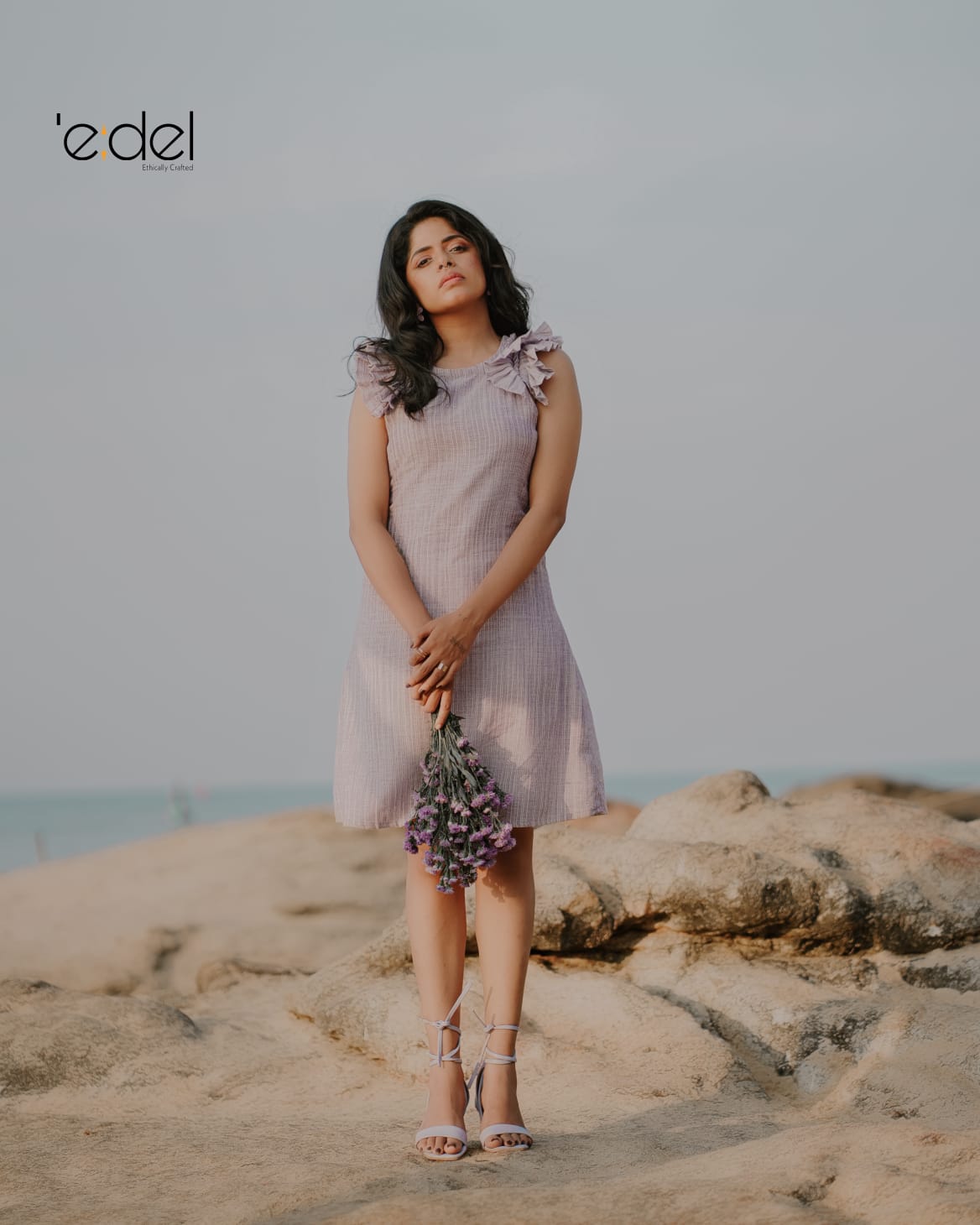 Lavender Breeze Khadi Dress