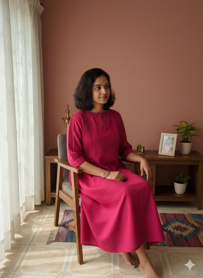 Rich Rose Pintuck Dress🌸✨