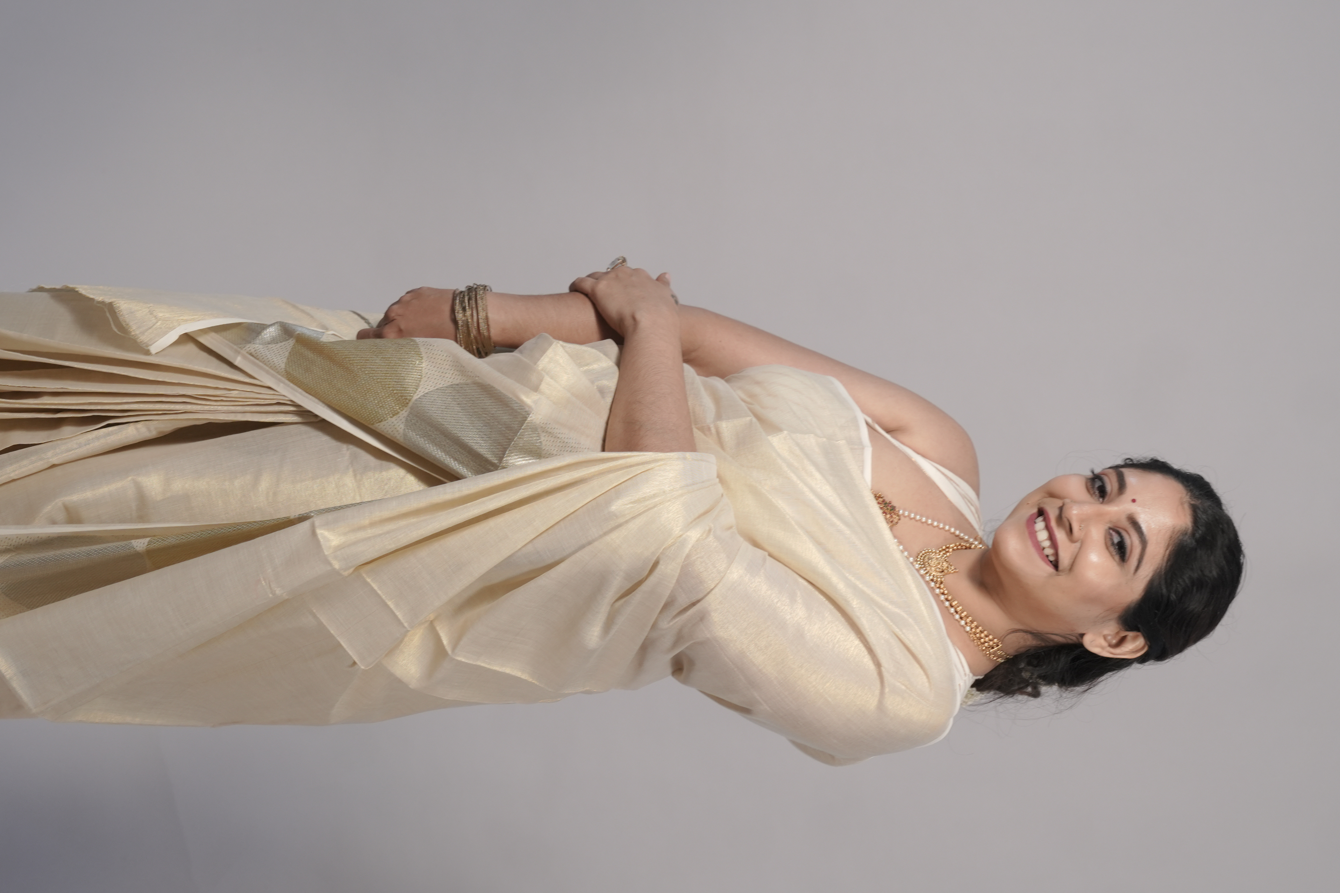 Golden Aura Kerala Saree